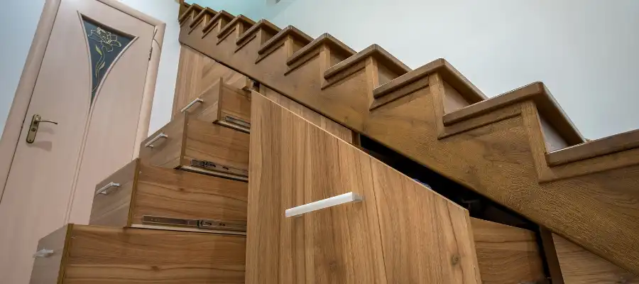 penyimpanan lemari tangga