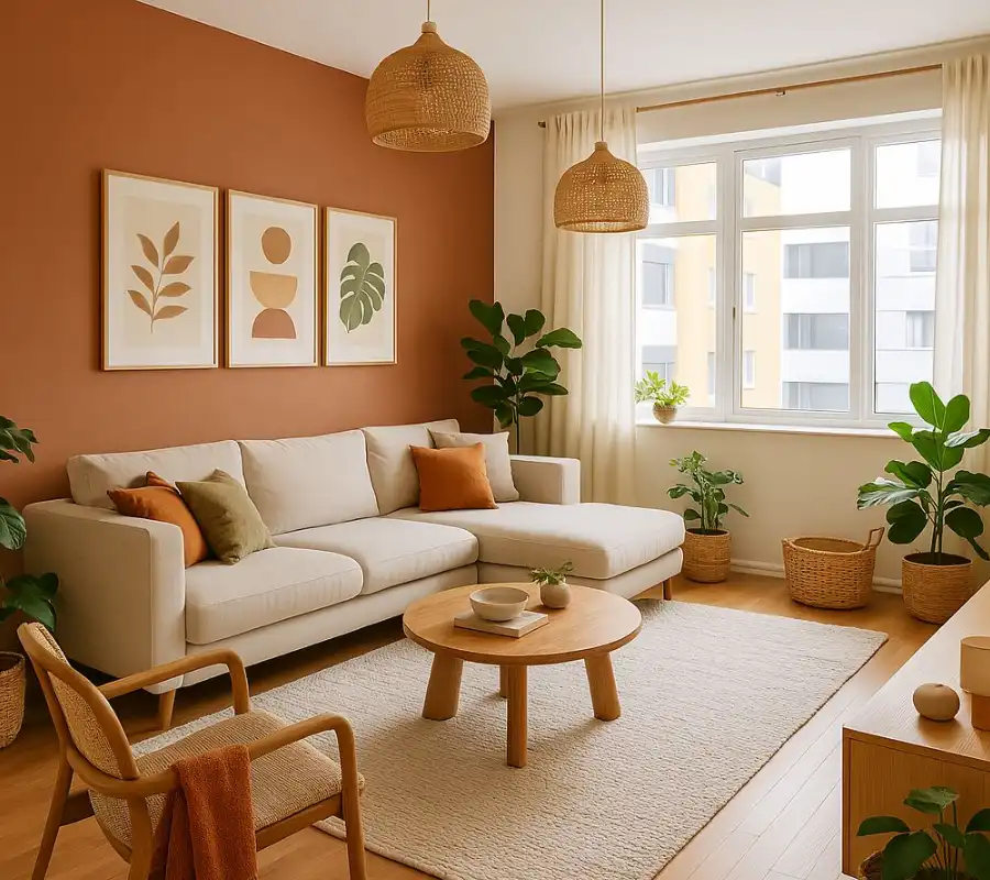 ruang tamu terracotta